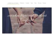 Zwischen Herz und Hochzeit Fotografie, Website-Screenshot
